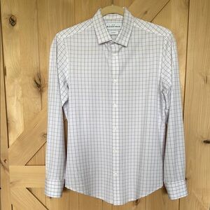 MIZZEN+MAIN Leeward White Checkered Men's Shirt